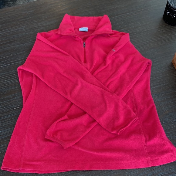 2/$15. Columbia fleece sweater in size extra large. Beautiful hot pink color. - Picture 5 of 9